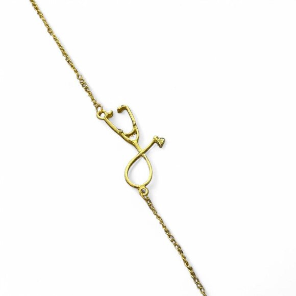Gold Stainless Steel Stethoscope Bracelet for Medical gifts - Picture 2 of 3